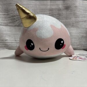 5/$20! Glitter Galaxy 6-Inch Ice‎ Cream Cone Horn Pink Narwhal Collectible Plush